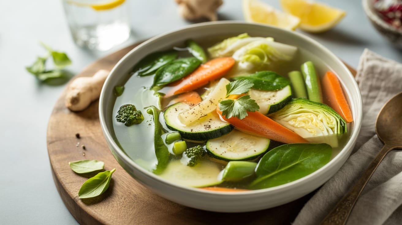 Clear Vegetable Detox Soup for Weight Loss