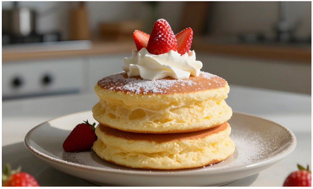 Fluffy Japanese Soufflé Pancakes